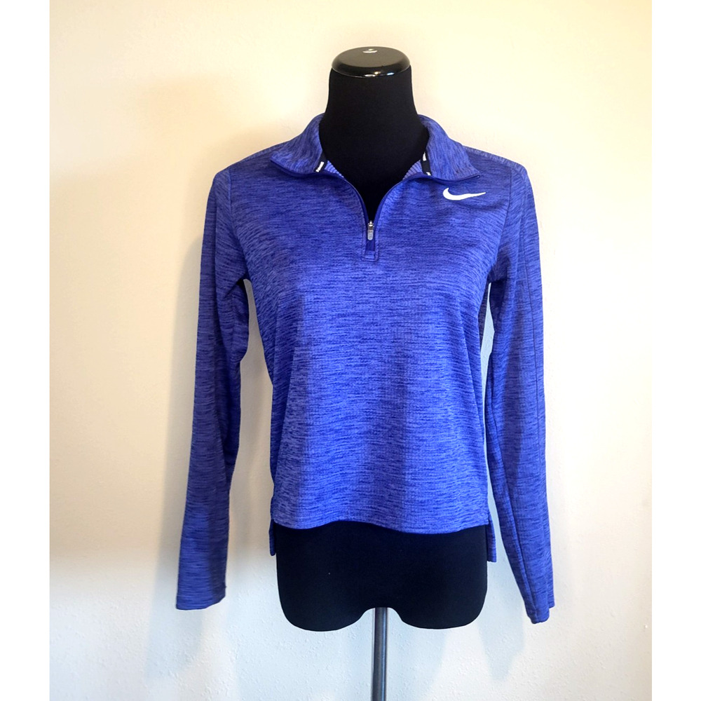 Nike Women’s Small Purple Dri‑Fit 1/4 Zip Long Sleeve Running Shirt Top